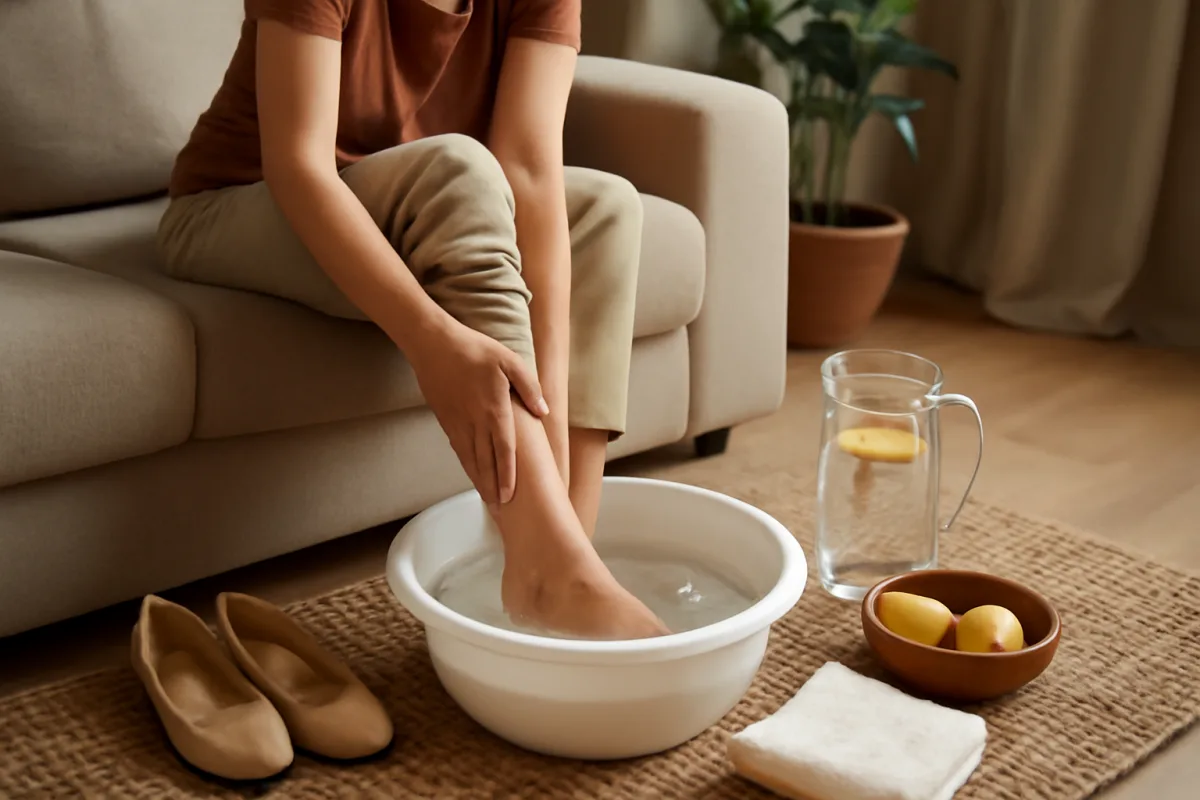 Stanchezza alle gambe dopo una giornata in piedi? la ricetta casalinga per il sollievo